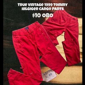 Tommy Hilfiger Red Cargo Pants